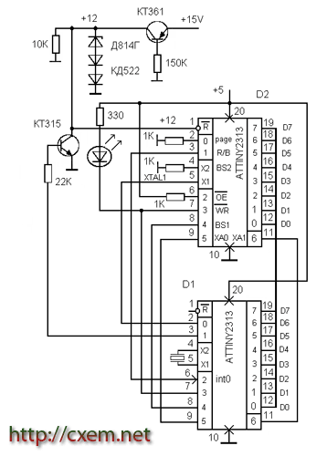 Схема исправления фузов AVR Схема исправления фузов AVR