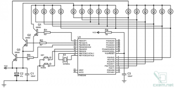 Двоичные часы на ATmega8 Двоичные часы на ATmega8