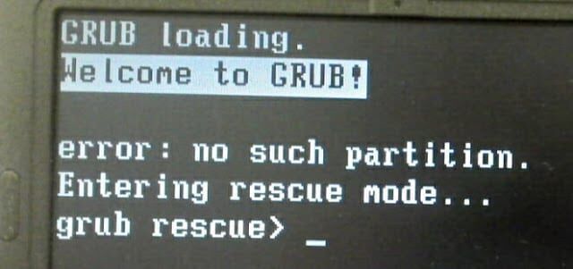 Grub rescue на Linux что делать