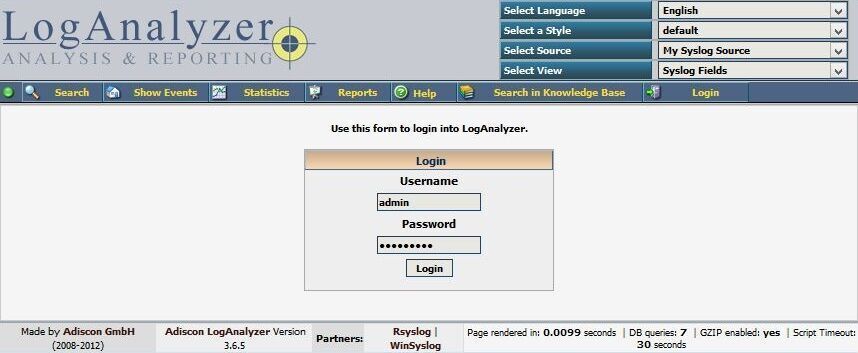Как настроить Loganalyzer с Rsyslog и MySQL