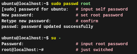 Включение учётной записи root в Ubuntu 26.04